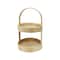 16.75" 2-Tier Rattan & Bamboo Tray by Ashland®